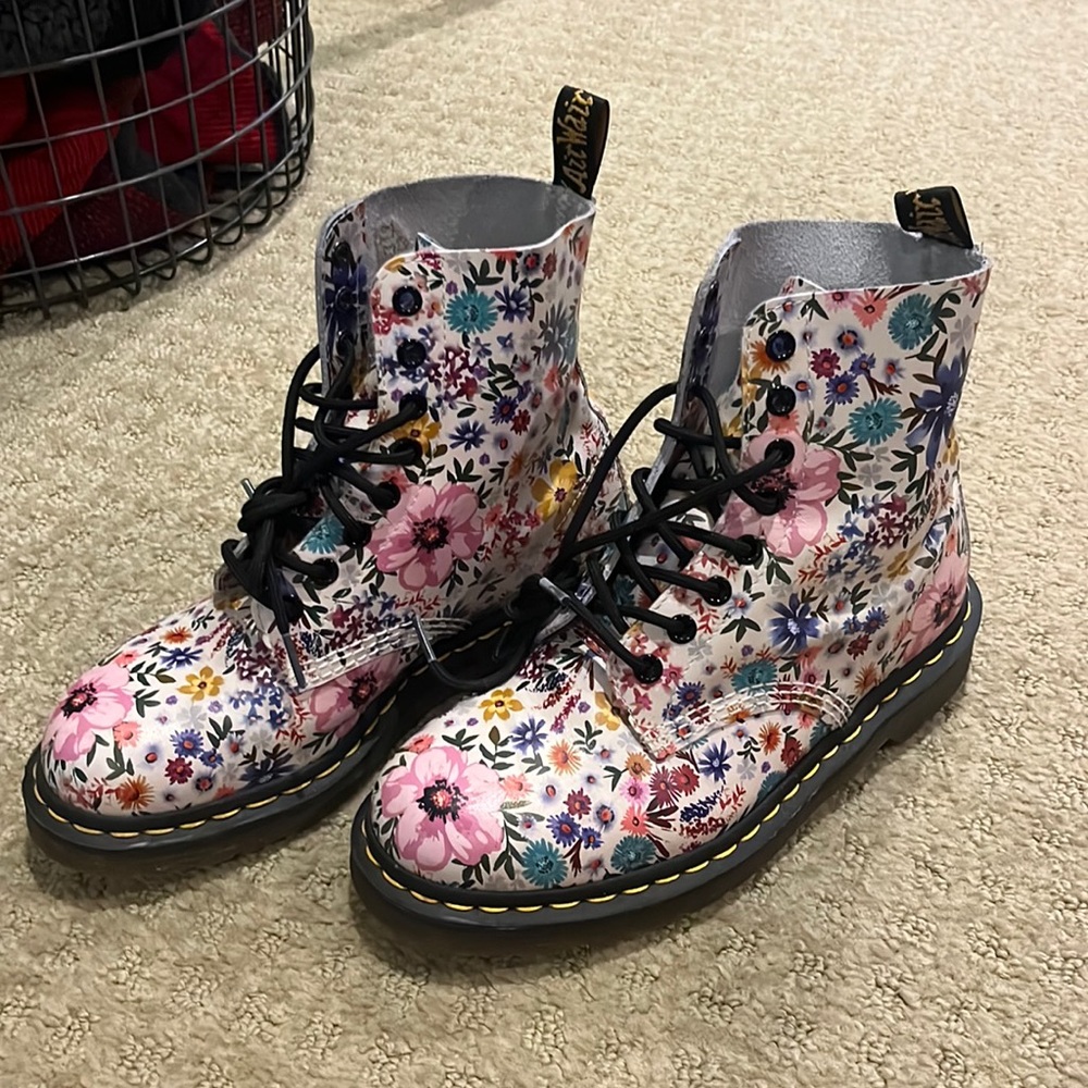Womens floral doc martins